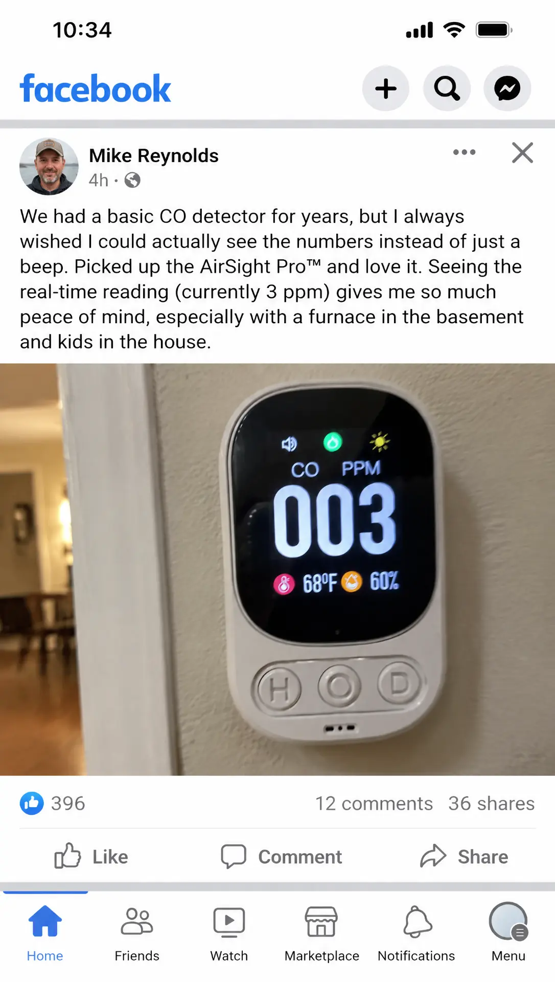 Customer post about AirSight Pro™ from Mike