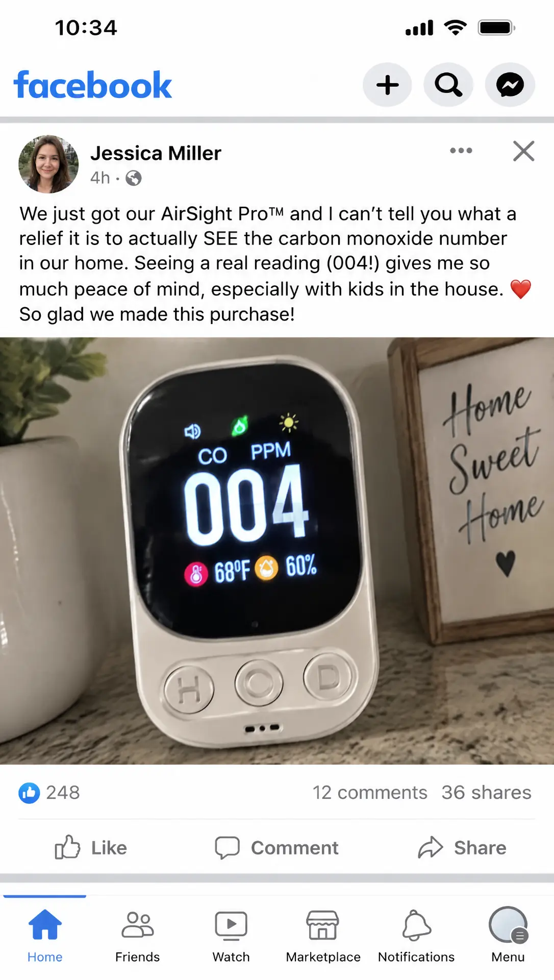 Customer post about AirSight Pro™ from Jessica